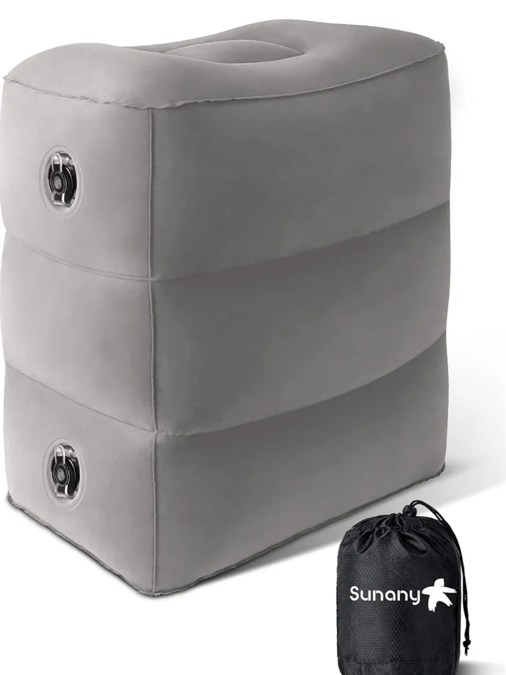 Sunany Inflatable Gray Travel Footrest